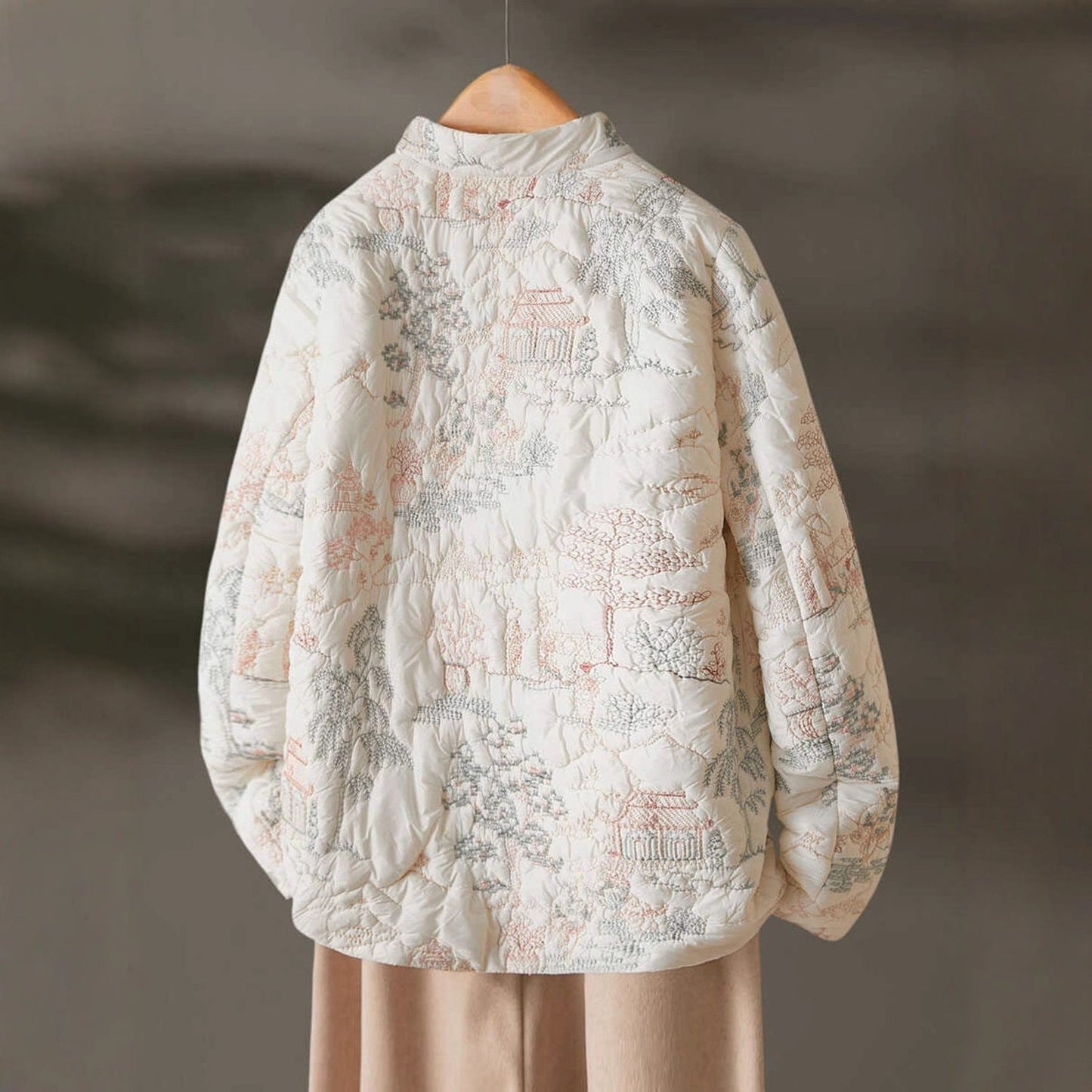 Damen Leichte Steppjacke mit Stickereien Eveloria