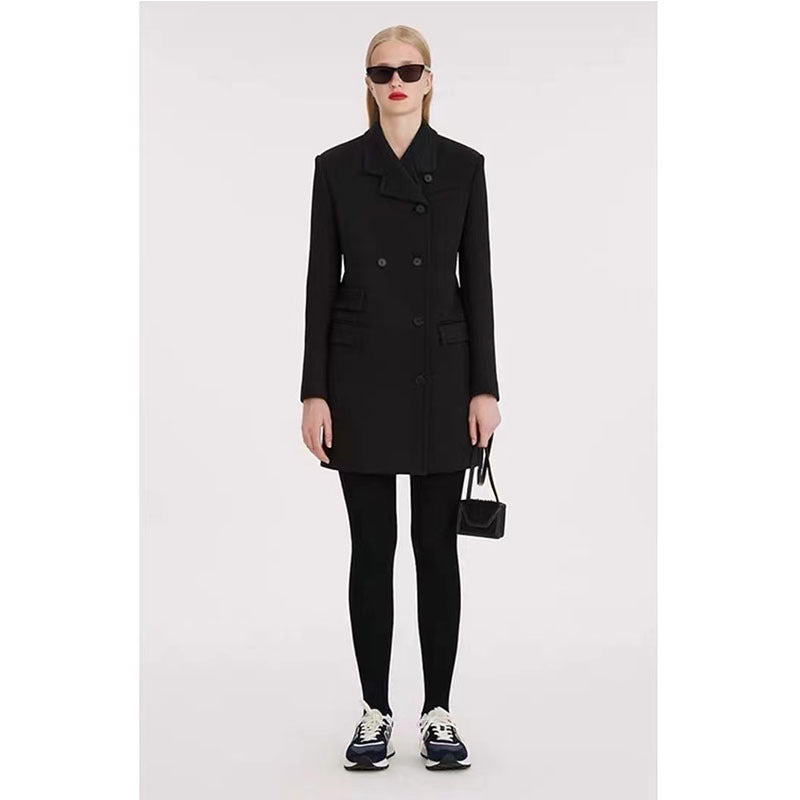 Damen Trenchcoat Moderner Schnitt Hochwertig Schwarz Eveloria - Eveloria