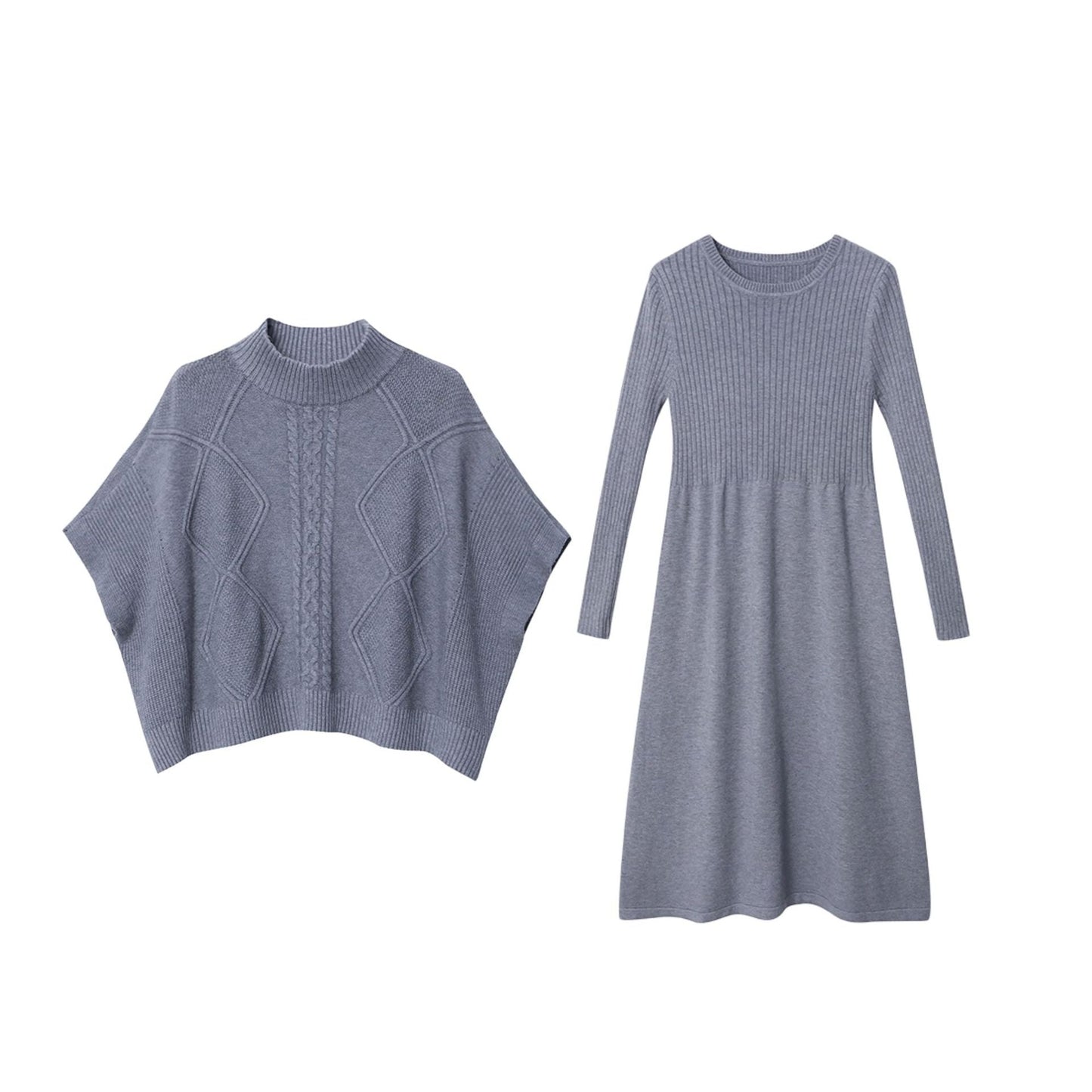 Damen Strickpullover Hochgeschlossen Zopfmuster Elegantes Design Beige