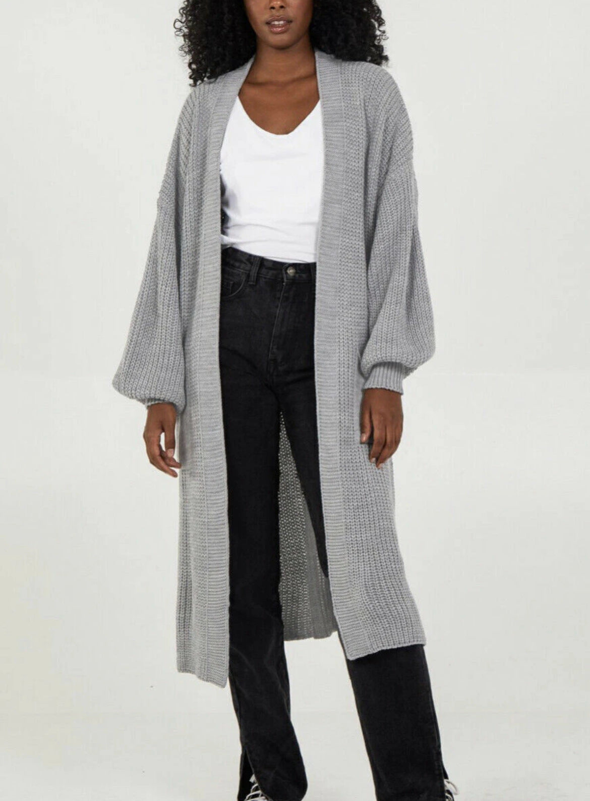 Damen Oversized Strickmantel Lässig
