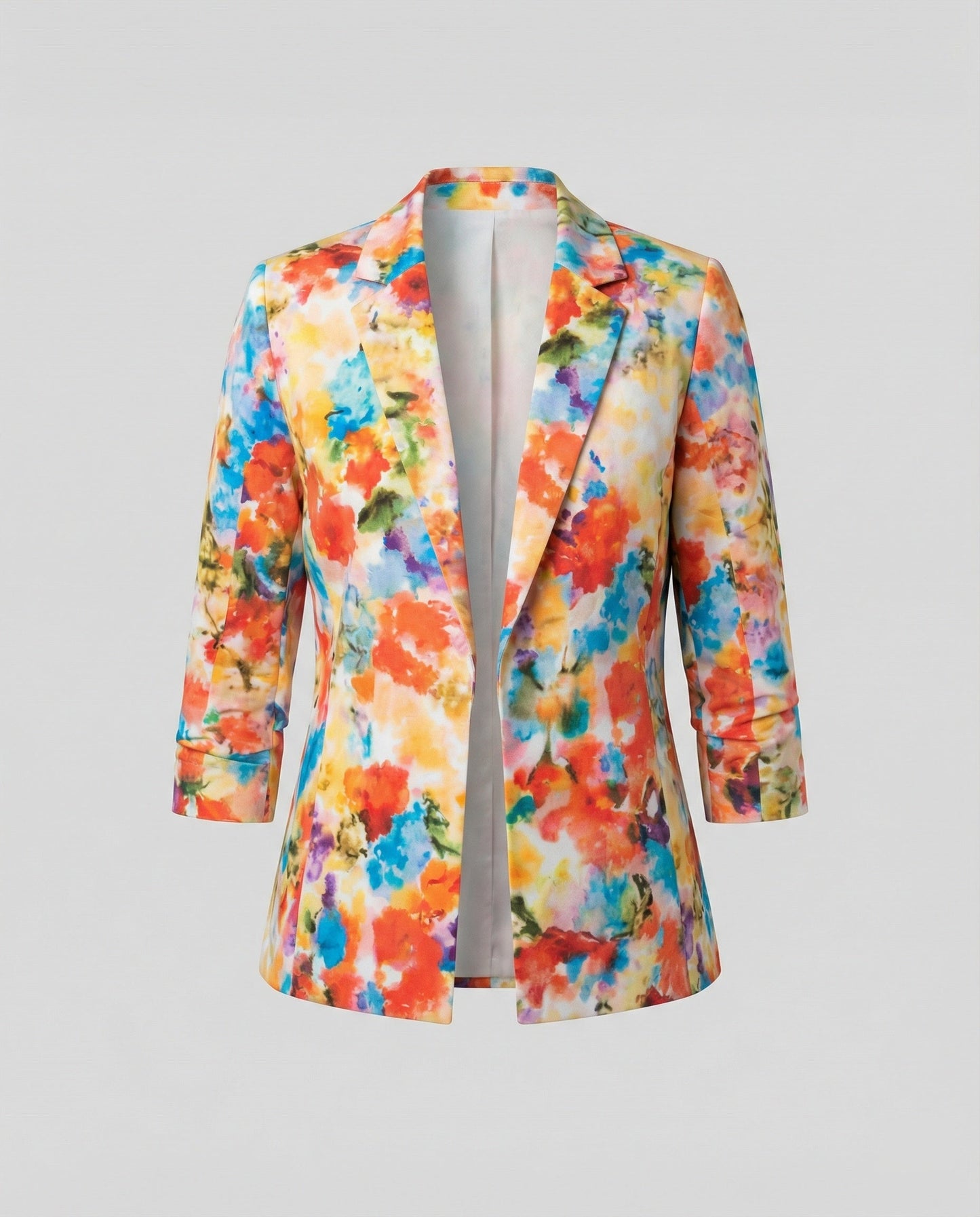 Damen Blazer Floralmuster Elegante Silhouette