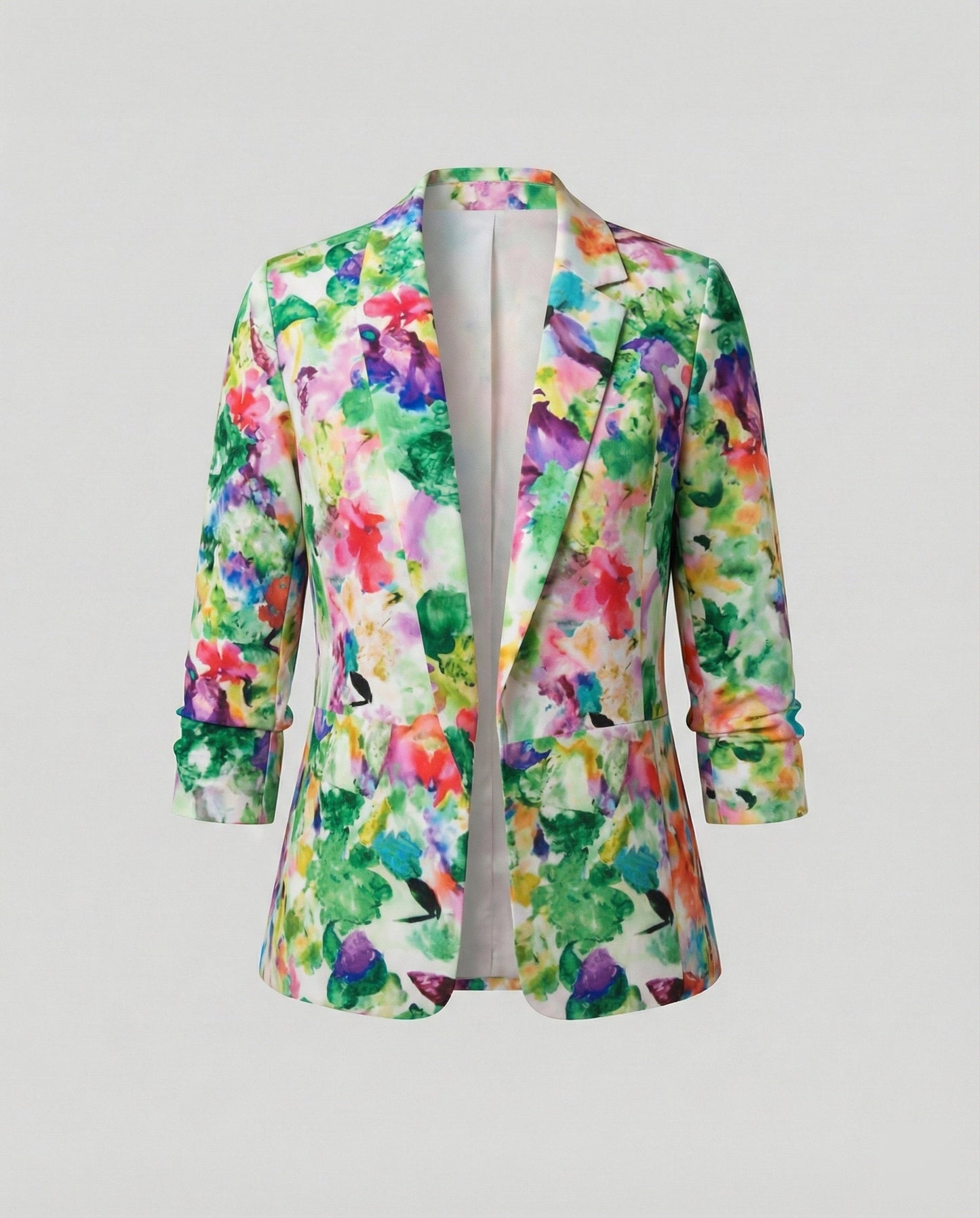 Damen Blazer Floralmuster Elegante Silhouette