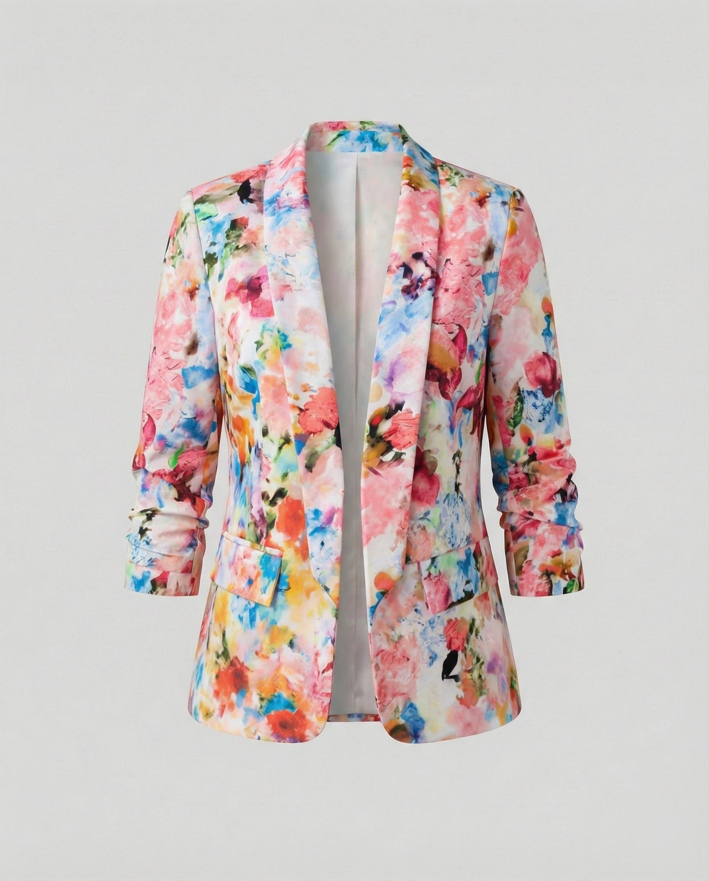 Damen Blazer Floralmuster Elegante Silhouette