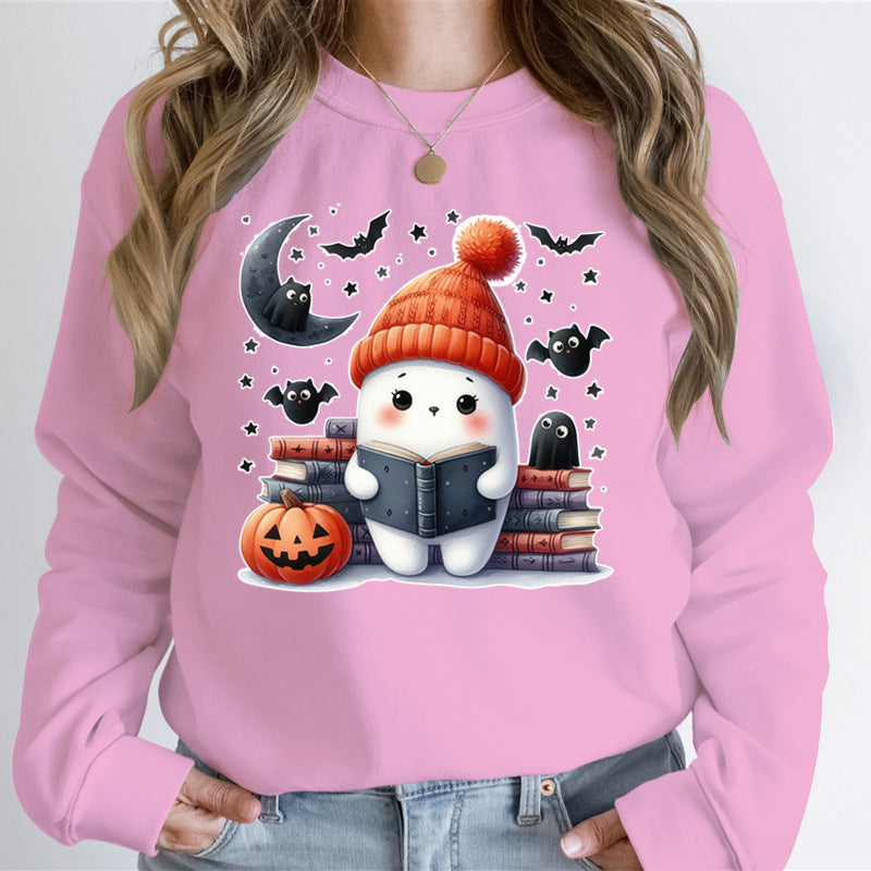 Damen Sweatshirt Halloween-Motiv Hochwertiges Material