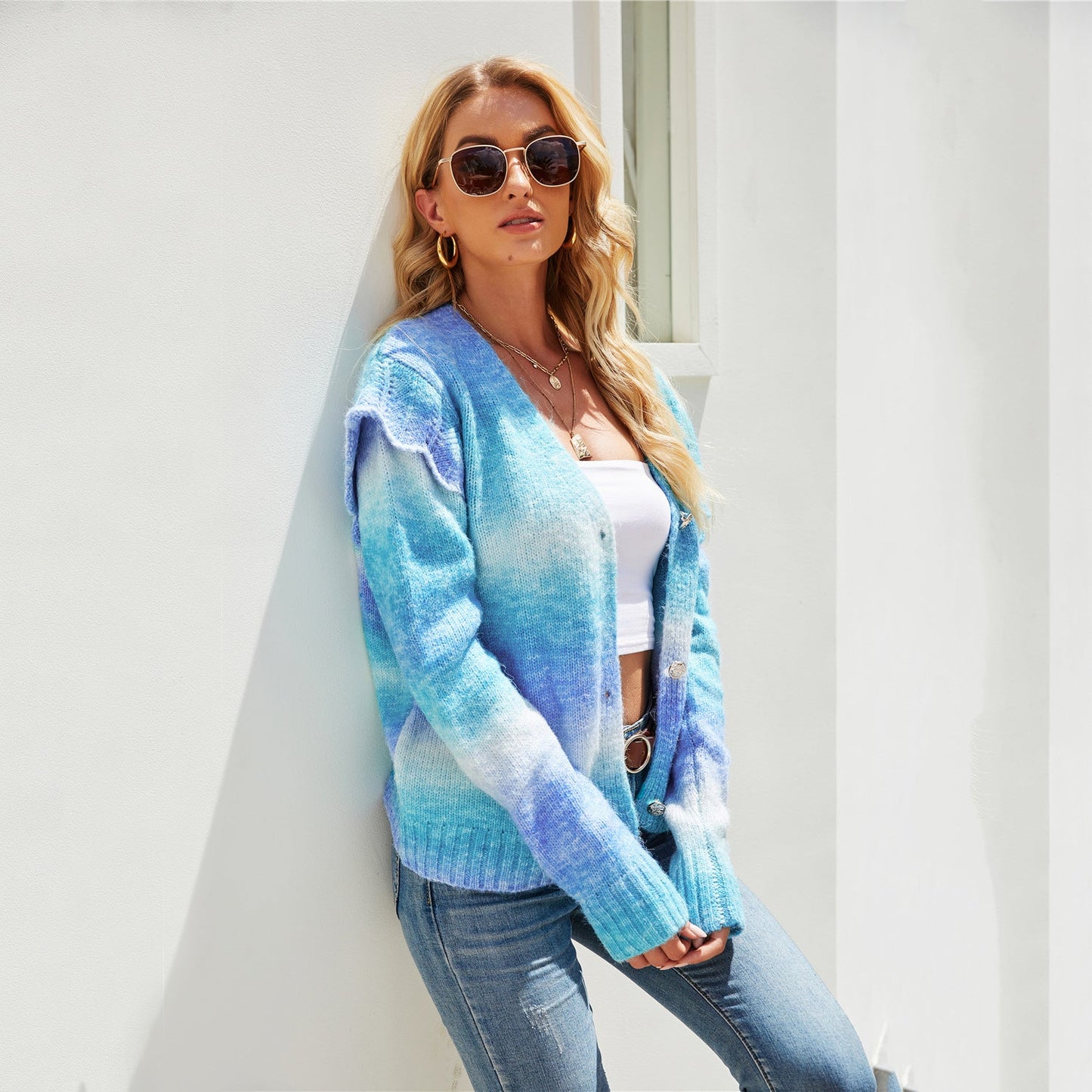 Damen Strickjacke Buntmeliert Eveloria
