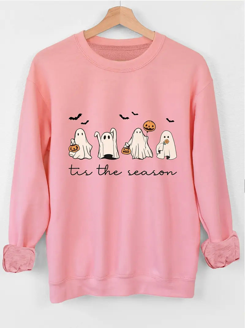 Damen Sweatshirt Halloween-Motiv Lässiger Schnitt Eveloria