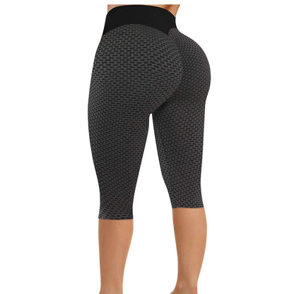 Damen Sportleggings Hochgeschnitten Nahtdesign Schwarz Eveloria - Eveloria