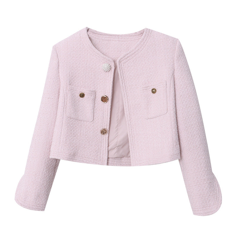 Damen Elegante Jacke Knöpfe Praktische Taschen Eveloria