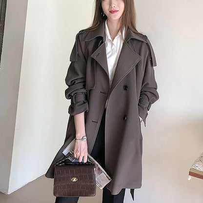 Damen Trenchcoat Strukturiertes Design Eveloria