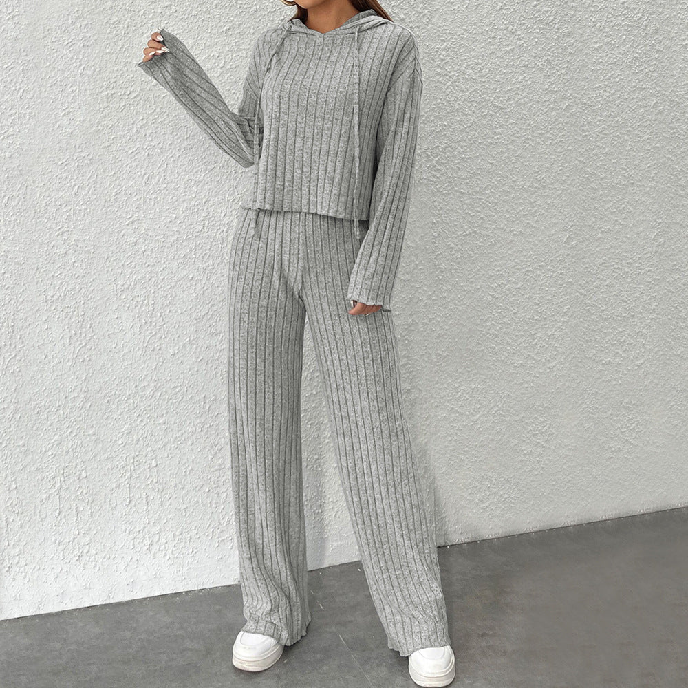 Damen Strick-Set Hoodie und weite Hose Eveloria