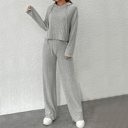 Damen Strick-Set Hoodie und weite Hose Eveloria