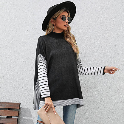 Damen Strickpullover Lässiges Streifenmuster Eveloria