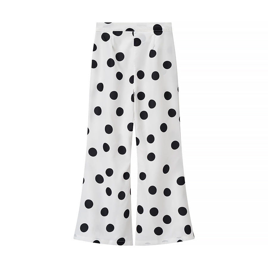 Damen Hose Weite Punktmuster Eveloria