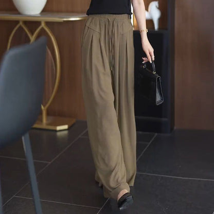 Damen Weitbein-Hose aus Seide Eveloria