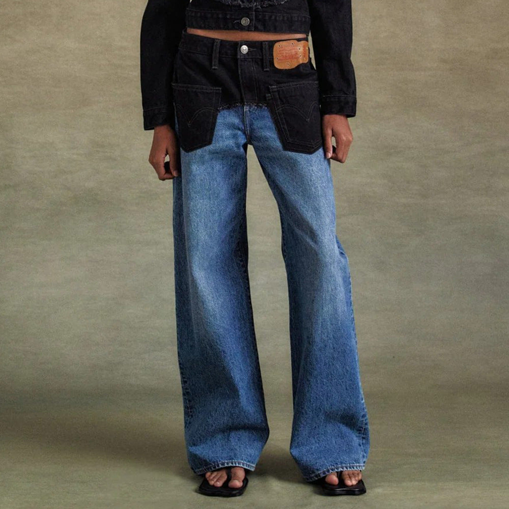 Damen Weite Jeans aus Stretchdenim Eveloria