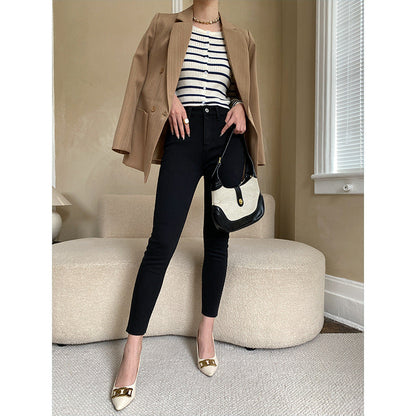 Damen High-Waist Jeans Figurbetont Eveloria