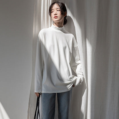 Damen Longsleeve-Oberteil Hochkragen Eveloria