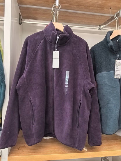 Damen Fleecejacke Hochkragen Seitentaschen Eveloria
