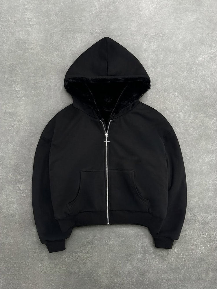 Eveloria Damen Kapuzenpullover Weiches Innenfutter Reißverschluss