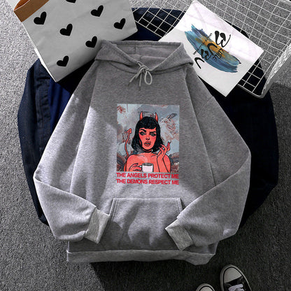 Damen Hoodie Grafikdruck Eveloria
