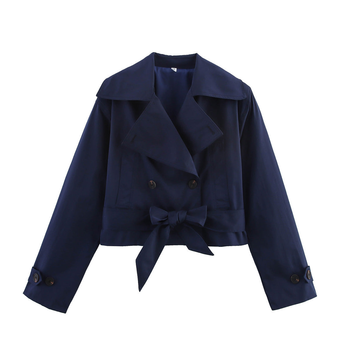 Damen Kurzjacke mit Kragen und Gürtel Eveloria