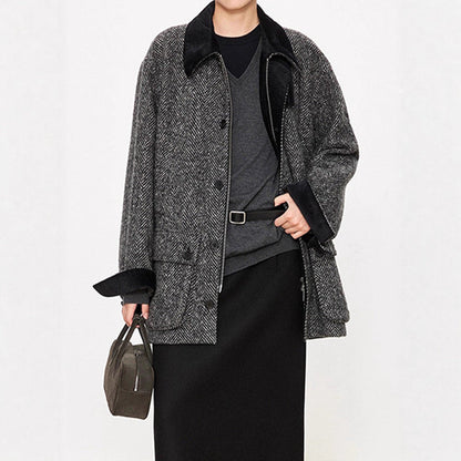 Damen Übergangsjacke Herringbone-Design Eveloria