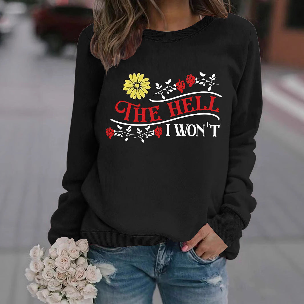 Damen Sweatshirt Verspieltes Motiv Bequem Grün Eveloria