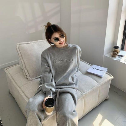 Damen Oversized Sweatshirt Set mit Jogginghosen