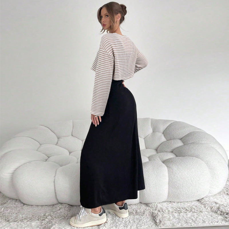 Damen Maxirock Elastischer Bund Eveloria