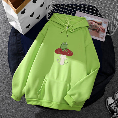 Damen Hoodie Frosch Motiv Eveloria