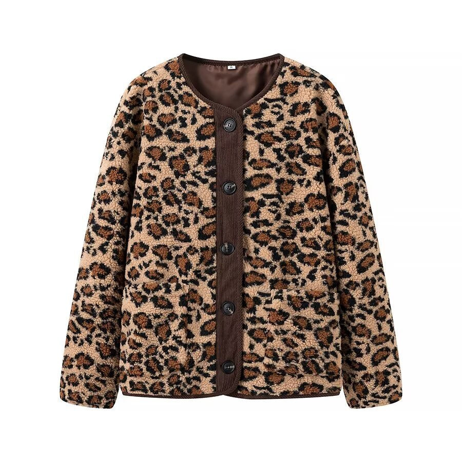 Damen Wärmeisolierte Leopardenjacke Eveloria