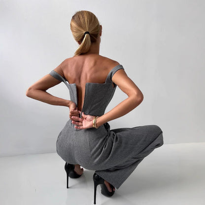 Damen Zweiteiliger Anzug mit tailliertem Oberteil und gerader Hose