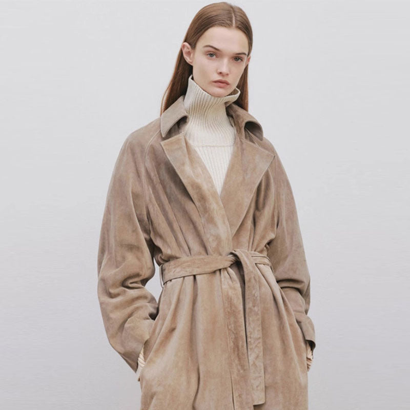 Damen Trenchcoat Wildleder Eveloria