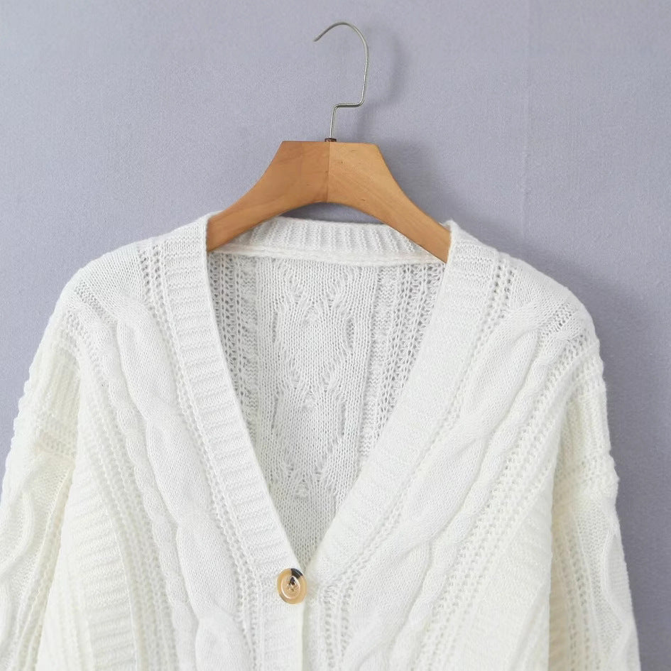 Damen Strickjacke V-Ausschnitt Kuschelig Eveloria