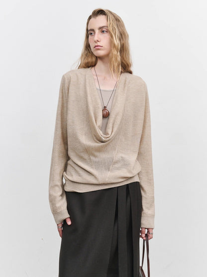Damen Rollkragenpullover Feinstrick Grau Eveloria