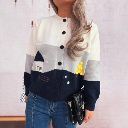 Damen Strickjacke mit Applikationen