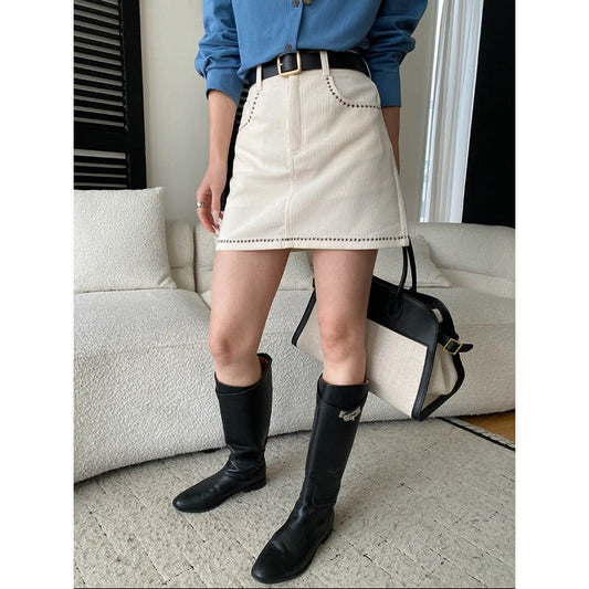 Damen Hemdbluse Lässig Knopfleiste Gestickt Weiß Eveloria - Eveloria