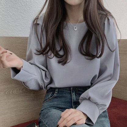 Damen Bluse Puffärmel Vielseitig
