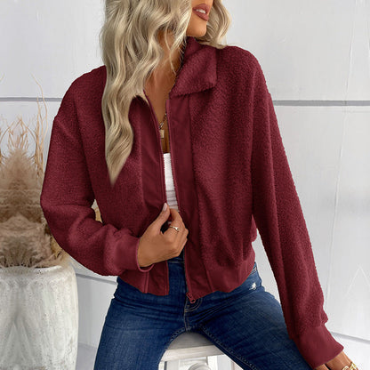 Damen Freizeitjacke Teddyfell Weich Elastisch Eveloria