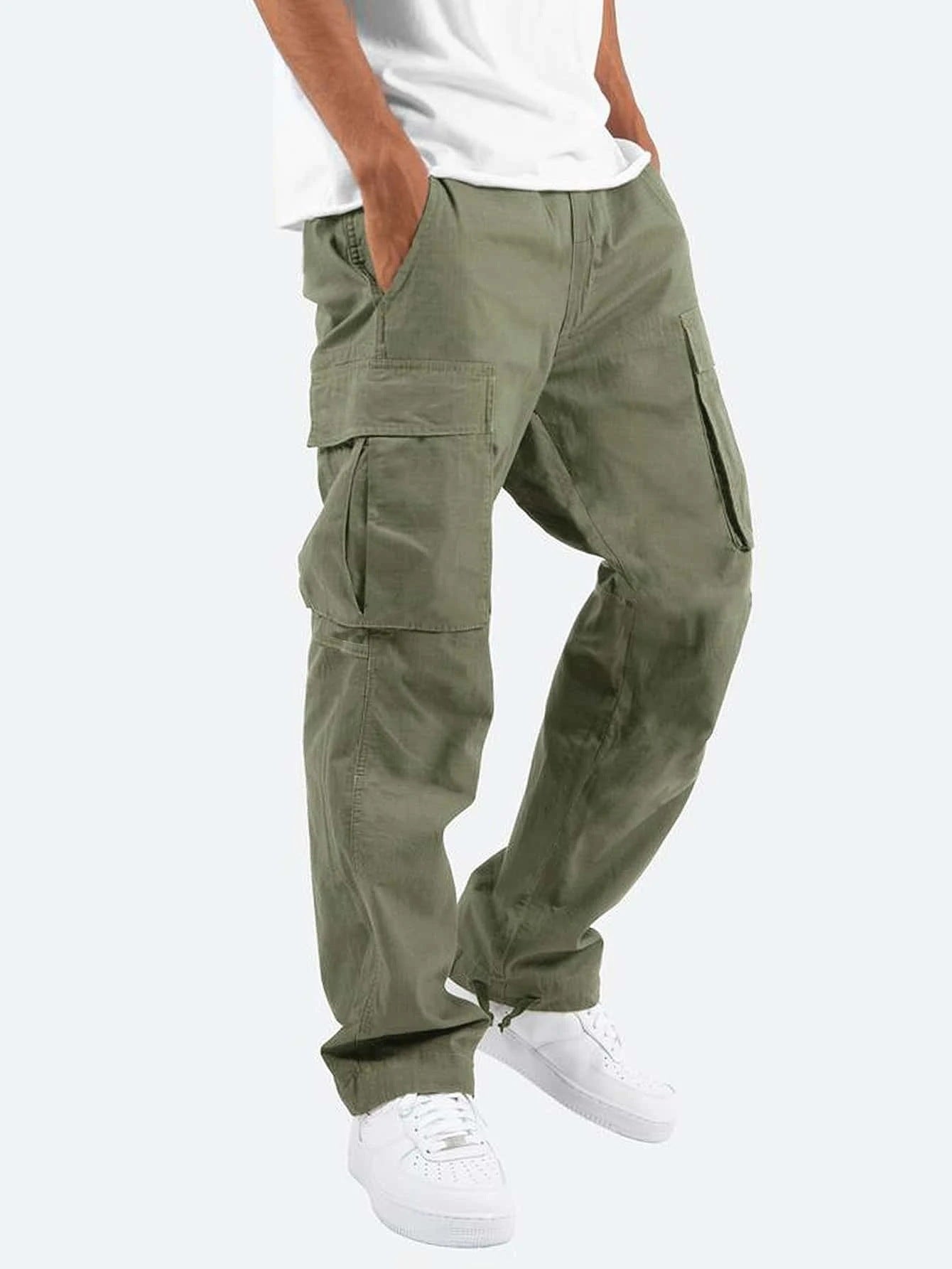 Herren Stretch Cargohose Lang
