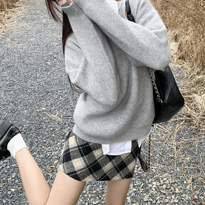Damen Strickpullover Oversized Bequem Eveloria