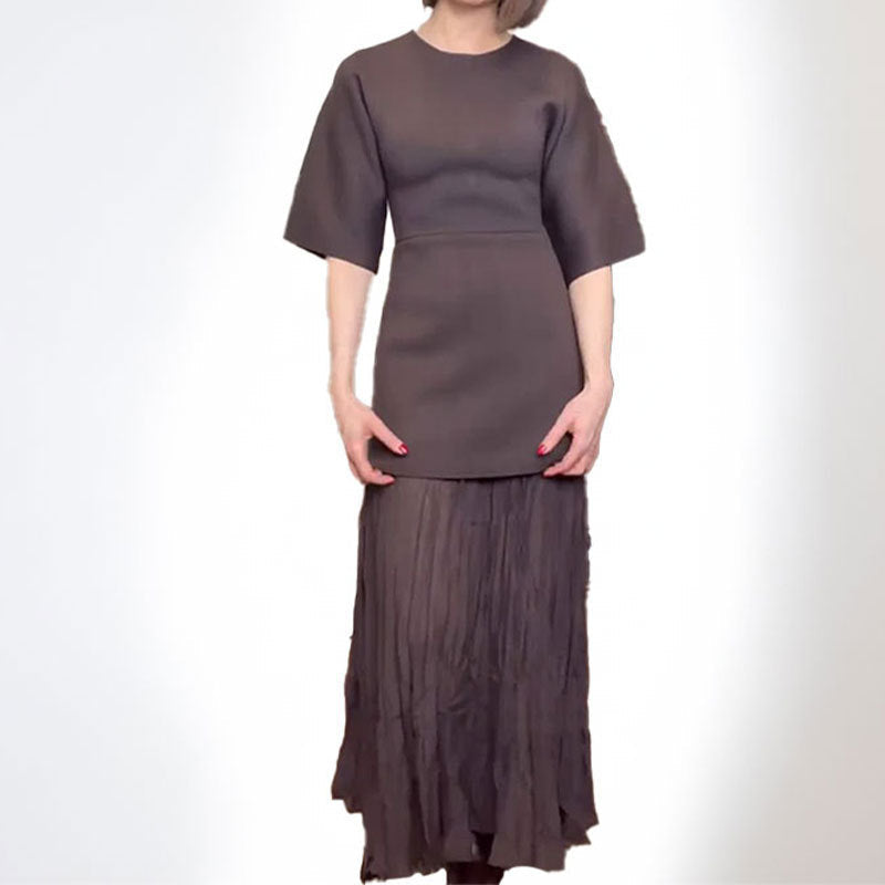 Damen Maxikleid Elegantes Falten-Design Moderner Schnitt - Eveloria