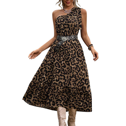 Damen Maxikleid Asymmetrischer Träger Elegante Raffung