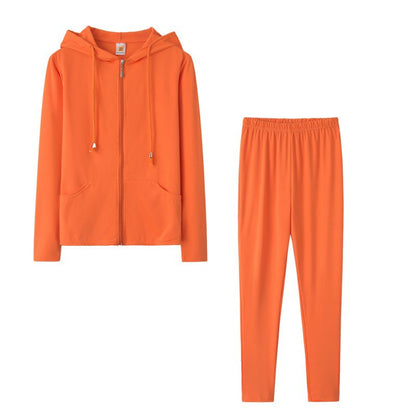 Damen Sport-Zweiteiler Kapuzenjacke und Hose Eveloria