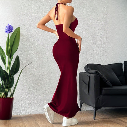 Damen Maxikleid mit Cut-Out und Seitenschlitz