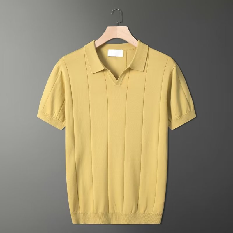 Herren Poloshirt Mintgrün Strick
