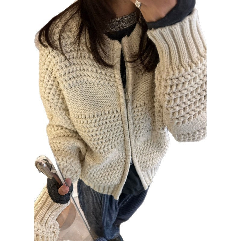 Damen Strickjacke Strukturiertes Design Eveloria