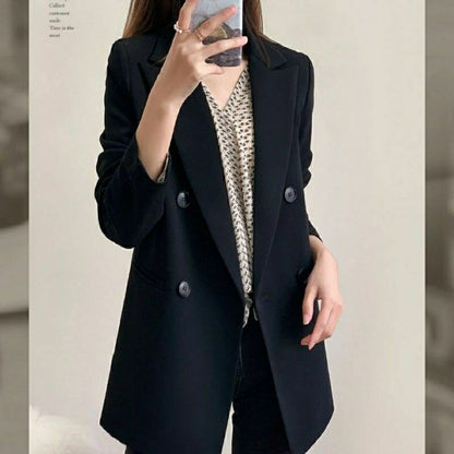 Damen Blazer Doppelreiher Eveloria Elegantes Design