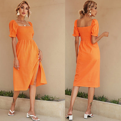 Damen Sommerkleid Puffärmel Eveloria - Eveloria
