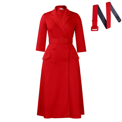 Damen Blazerkleid Tailliert Elegant Eveloria